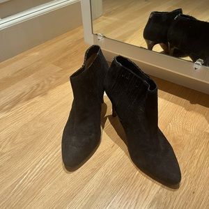 Coach Black Suede Booty Heels